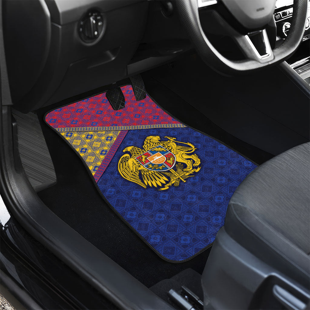 Armenia Car Mats Golden Eagle And Lion Khachkar