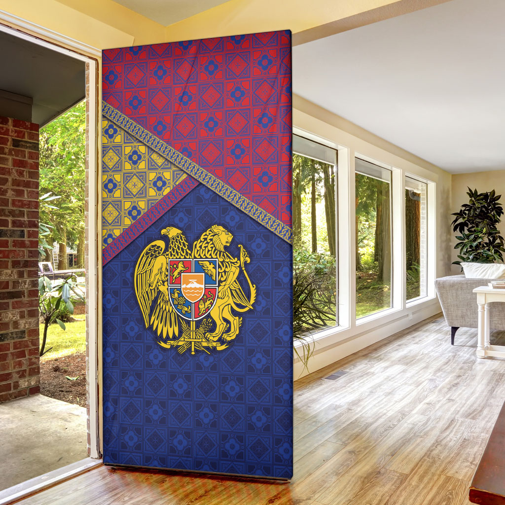 Armenia Door Cover Golden Eagle And Lion Khachkar