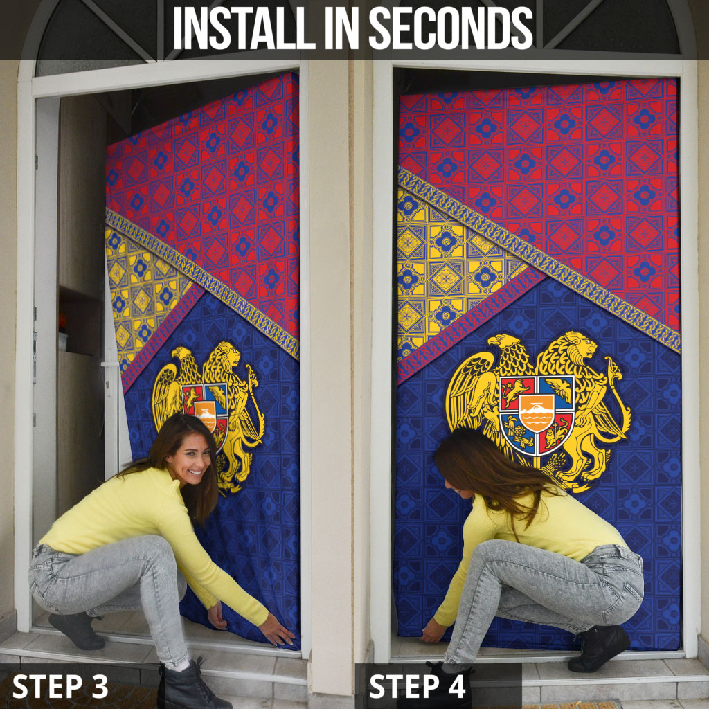 Armenia Door Cover Golden Eagle And Lion Khachkar