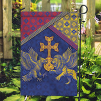 Armenia Garden Flag Golden Eagle And Lion Khachkar