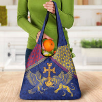 Armenia Grocery Bag Golden Eagle And Lion Khachkar
