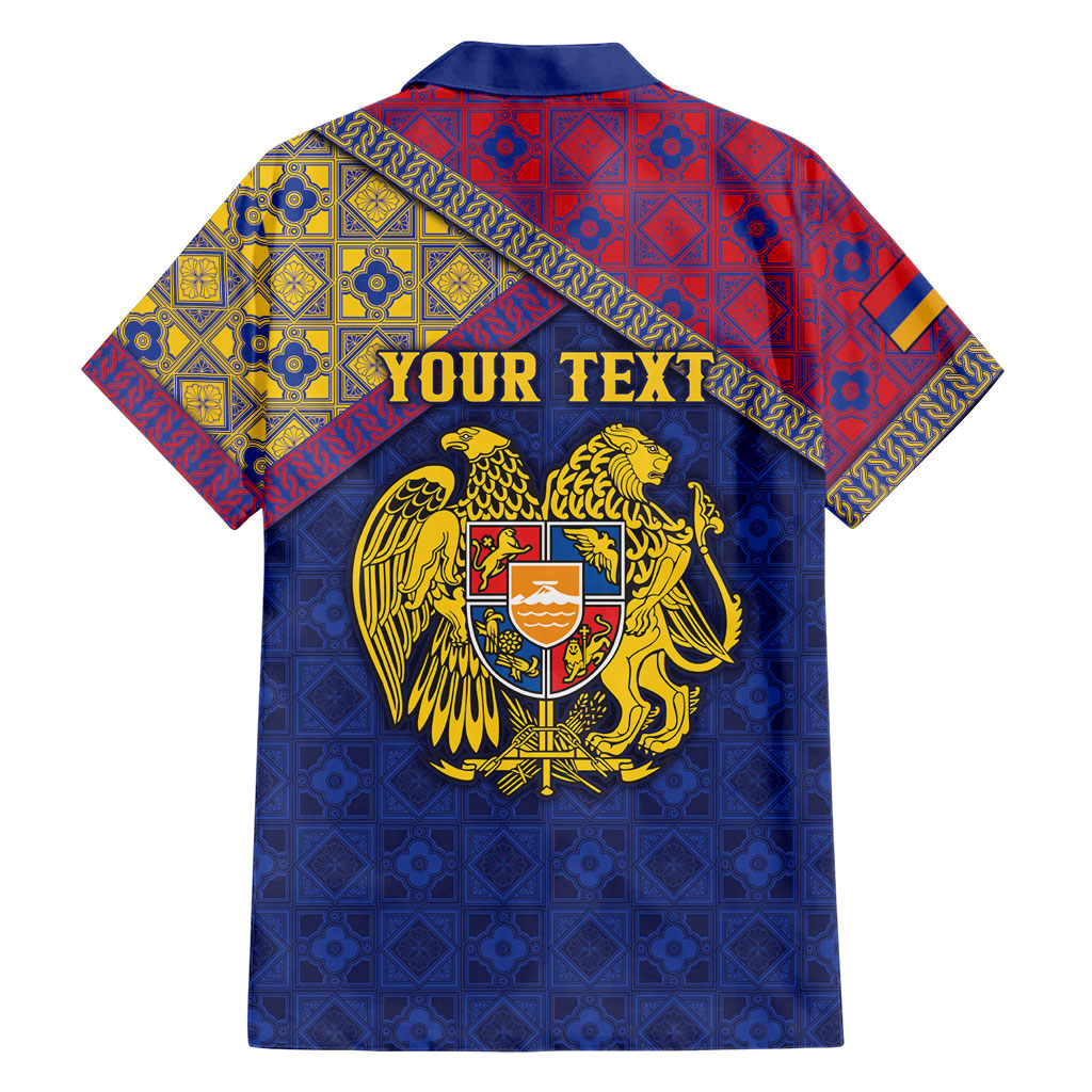 Personalized Armenia Hawaiian Shirt Golden Eagle And Lion Khachkar