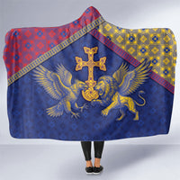 Armenia Hooded Blanket Golden Eagle And Lion Khachkar
