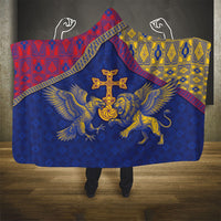 Armenia Hooded Blanket Golden Eagle And Lion Khachkar