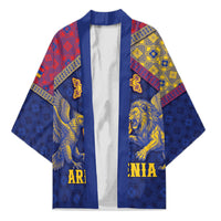Personalized Armenia Kimono Golden Eagle And Lion Khachkar