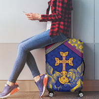 Armenia Luggage Cover Golden Eagle And Lion Khachkar