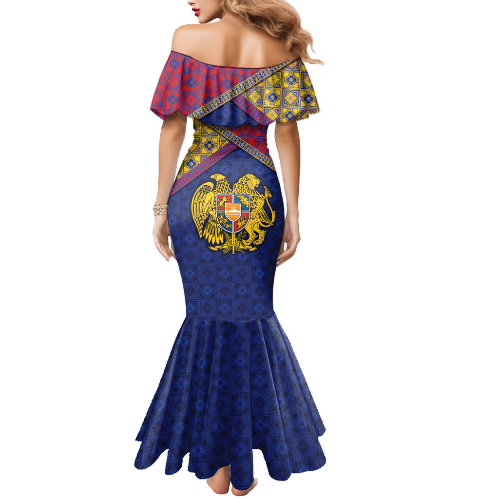 Armenia Mermaid Dress Golden Eagle And Lion Khachkar