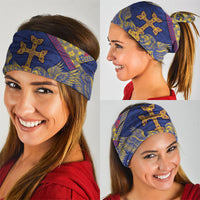 Armenia Neck Gaiter Golden Eagle And Lion Khachkar