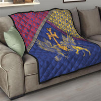 Armenia Quilt Golden Eagle And Lion Khachkar
