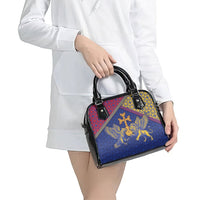 Armenia Shoulder Handbag Golden Eagle And Lion Khachkar