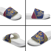 Armenia Slide Sandals Golden Eagle And Lion Khachkar