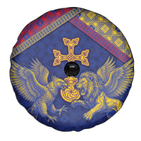 Armenia Spare Tire Cover Golden Eagle And Lion Khachkar
