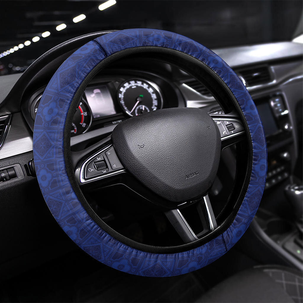 Armenia Steering Wheel Cover Golden Eagle And Lion Khachkar