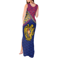 Armenia Tank Maxi Dress Golden Eagle And Lion Khachkar
