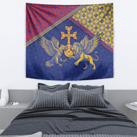 Armenia Tapestry Golden Eagle And Lion Khachkar