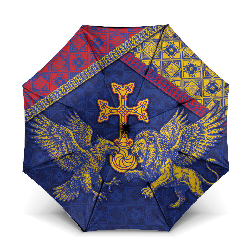 Armenia Umbrella Golden Eagle And Lion Khachkar