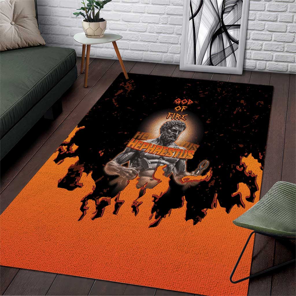 Ancient Greek Hephaestus Area Rug God Of Fire - Wonder Print Shop