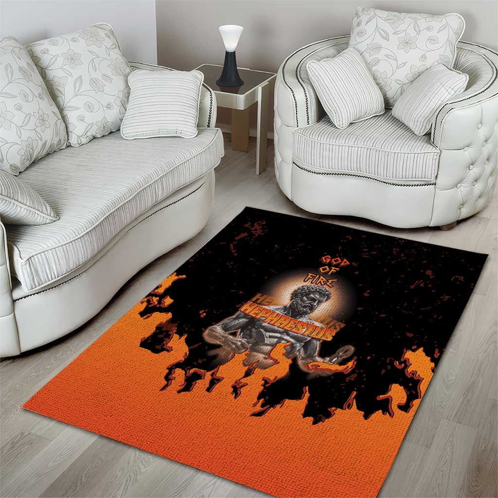 Ancient Greek Hephaestus Area Rug God Of Fire - Wonder Print Shop