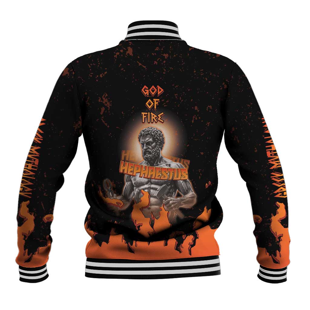 Ancient Greek Hephaestus Baseball Jacket God Of Fire - Wonder Print Shop