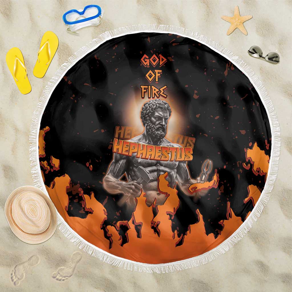 Ancient Greek Hephaestus Beach Blanket God Of Fire - Wonder Print Shop