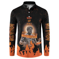 Ancient Greek Hephaestus Button Sweatshirt God Of Fire - Wonder Print Shop