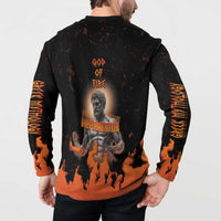 Ancient Greek Hephaestus Button Sweatshirt God Of Fire - Wonder Print Shop
