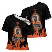 Ancient Greek Hephaestus Cross Shoulder Shirt God Of Fire - Wonder Print Shop