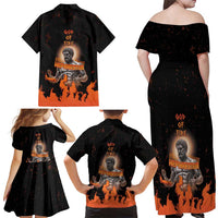 Ancient Greek Hephaestus Family Matching Off Shoulder Maxi Dress and Hawaiian Shirt God Of Fire - Wonder Print Shop