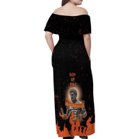 Ancient Greek Hephaestus Family Matching Off Shoulder Maxi Dress and Hawaiian Shirt God Of Fire - Wonder Print Shop
