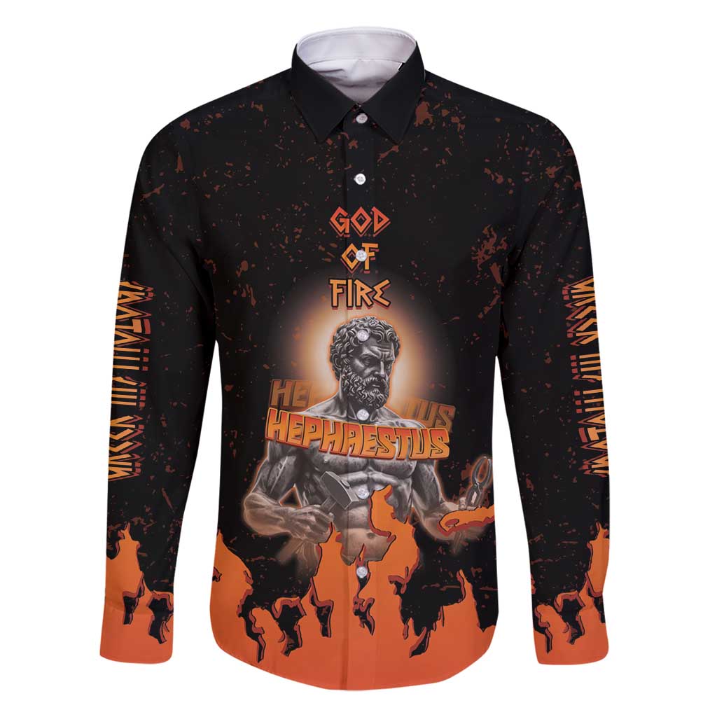 Ancient Greek Hephaestus Family Matching Off Shoulder Short Dress and Hawaiian Shirt God Of Fire - Wonder Print Shop