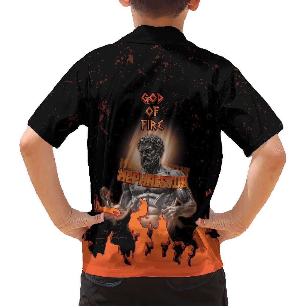 Ancient Greek Hephaestus Family Matching Tank Maxi Dress and Hawaiian Shirt God Of Fire - Wonder Print Shop