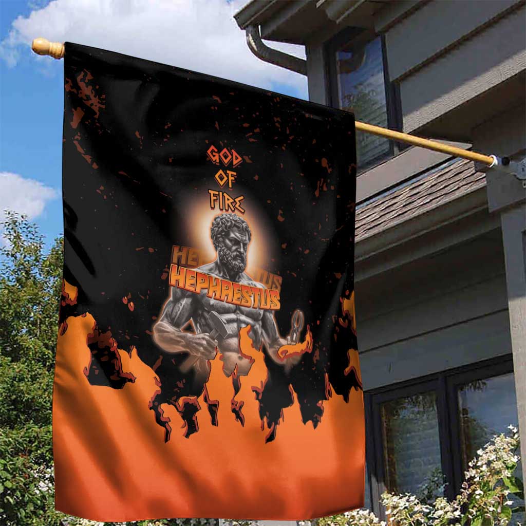 Ancient Greek Hephaestus Garden Flag God Of Fire - Wonder Print Shop