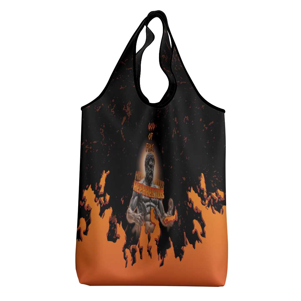 Ancient Greek Hephaestus Grocery Bag God Of Fire - Wonder Print Shop