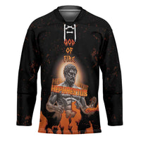 Ancient Greek Hephaestus Hockey Jersey God Of Fire - Wonder Print Shop