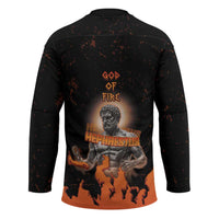 Ancient Greek Hephaestus Hockey Jersey God Of Fire - Wonder Print Shop
