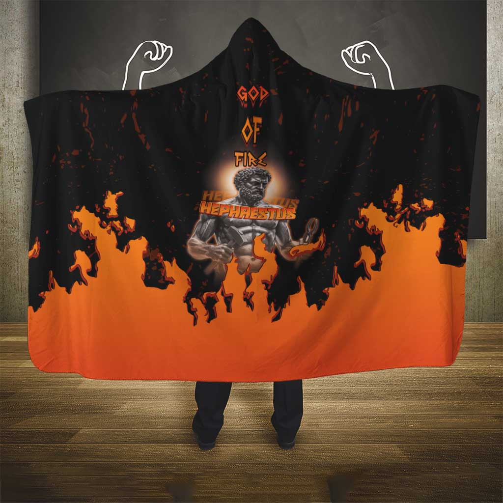 Ancient Greek Hephaestus Hooded Blanket God Of Fire - Wonder Print Shop