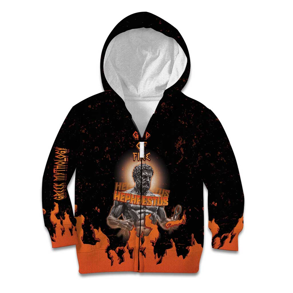 Ancient Greek Hephaestus Kid Hoodie God Of Fire - Wonder Print Shop