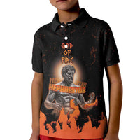 Ancient Greek Hephaestus Kid Polo Shirt God Of Fire - Wonder Print Shop