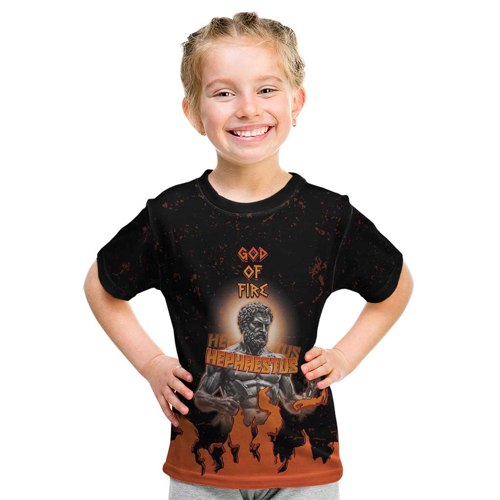 Ancient Greek Hephaestus Kid T Shirt God Of Fire - Wonder Print Shop