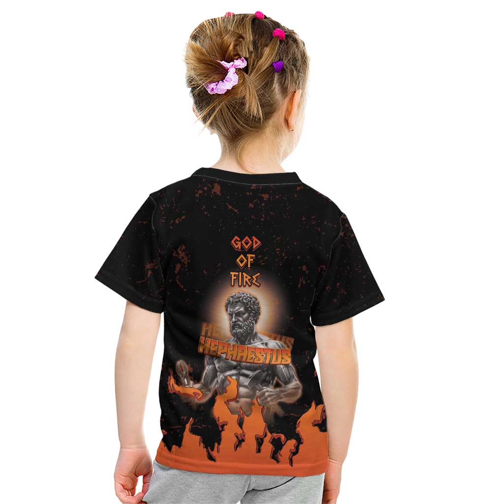 Ancient Greek Hephaestus Kid T Shirt God Of Fire - Wonder Print Shop