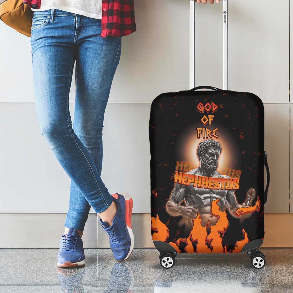 Ancient Greek Hephaestus Luggage Cover God Of Fire - Wonder Print Shop