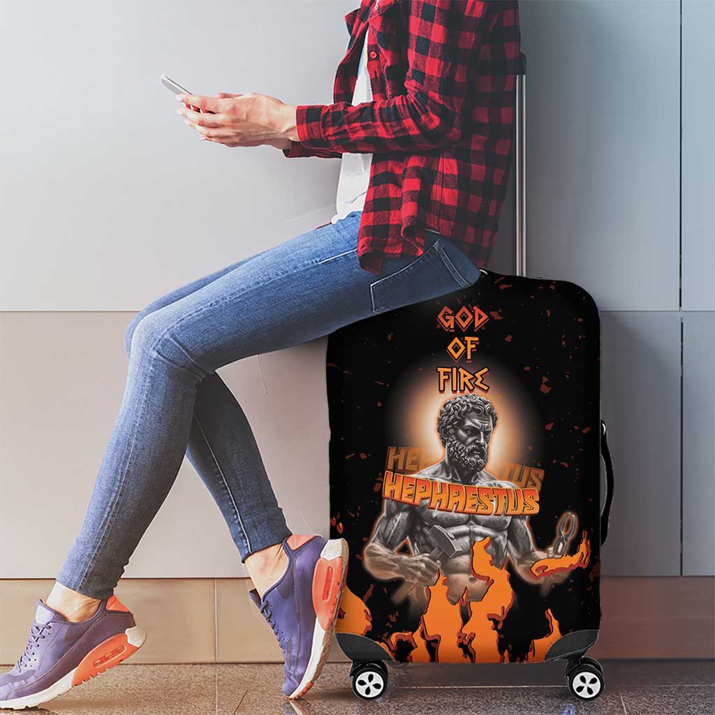 Ancient Greek Hephaestus Luggage Cover God Of Fire - Wonder Print Shop