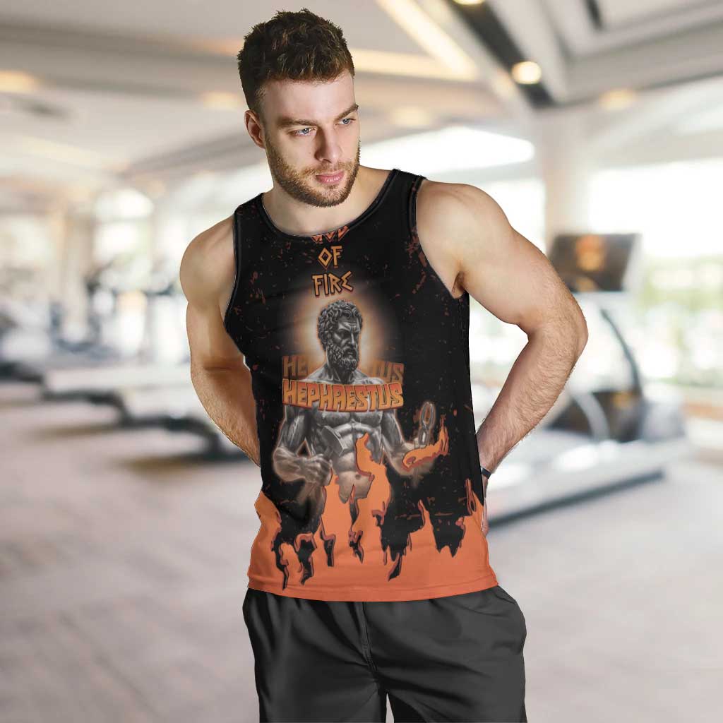 Ancient Greek Hephaestus Men Tank Top God Of Fire - Wonder Print Shop
