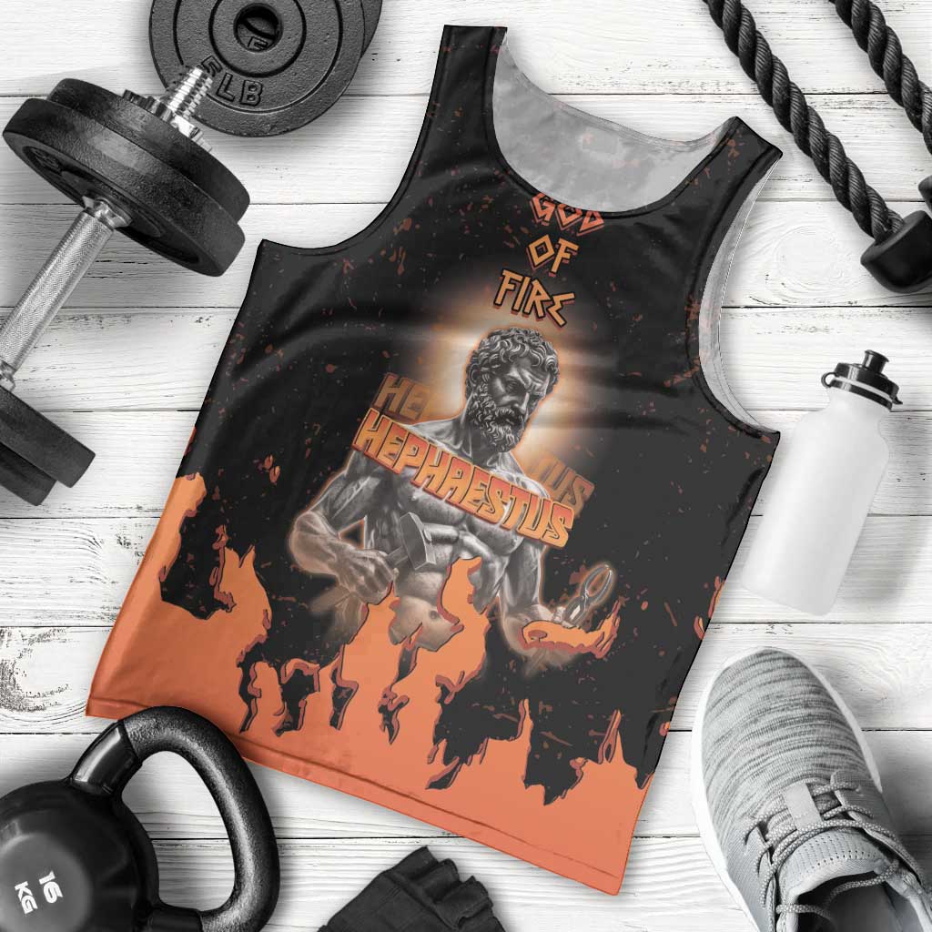 Ancient Greek Hephaestus Men Tank Top God Of Fire - Wonder Print Shop
