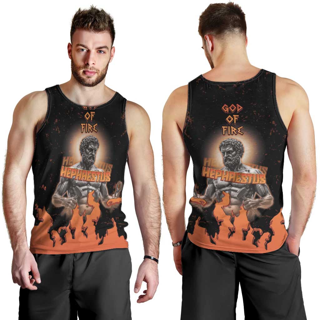 Ancient Greek Hephaestus Men Tank Top God Of Fire - Wonder Print Shop