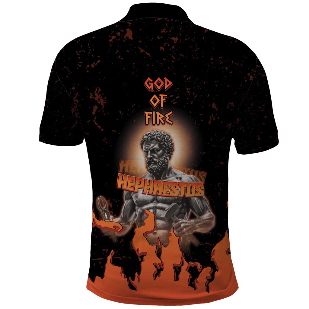 Ancient Greek Hephaestus Polo Shirt God Of Fire - Wonder Print Shop