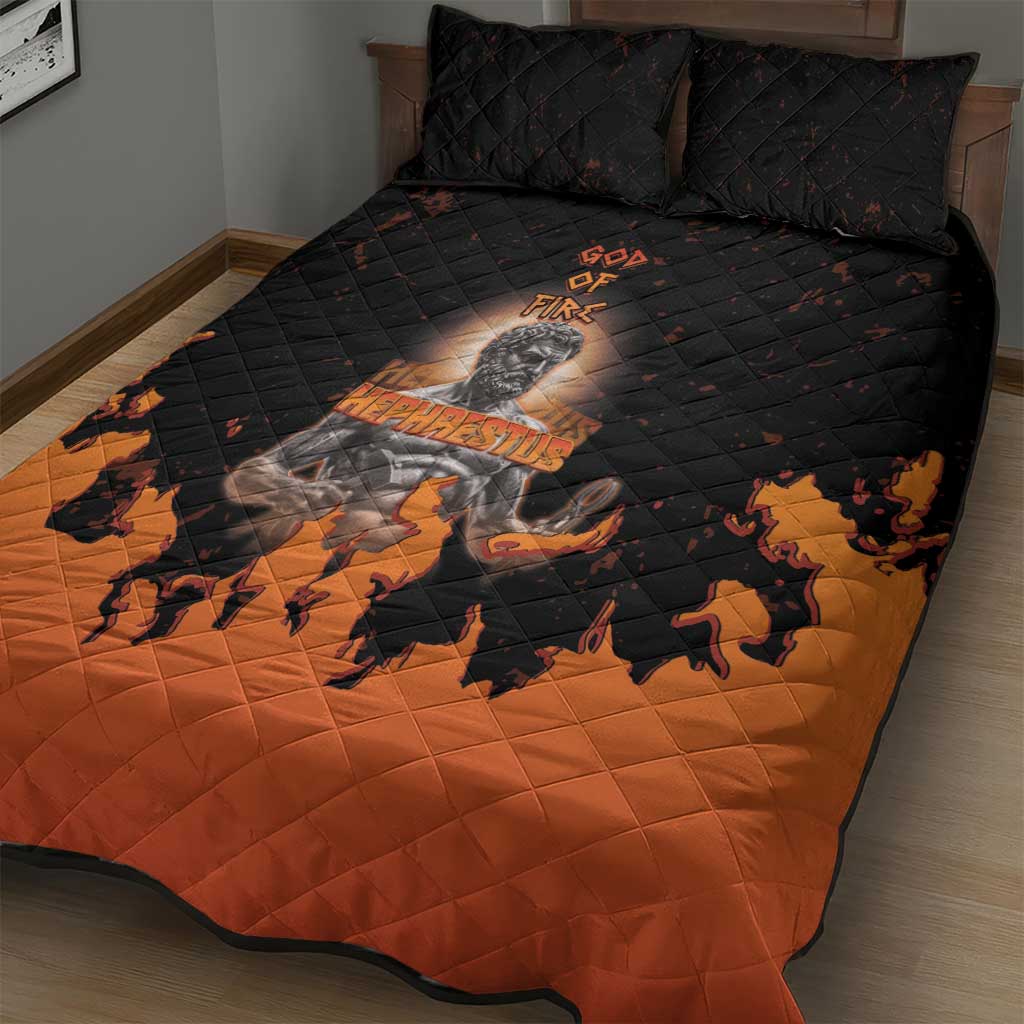Ancient Greek Hephaestus Quilt Bed Set God Of Fire - Wonder Print Shop
