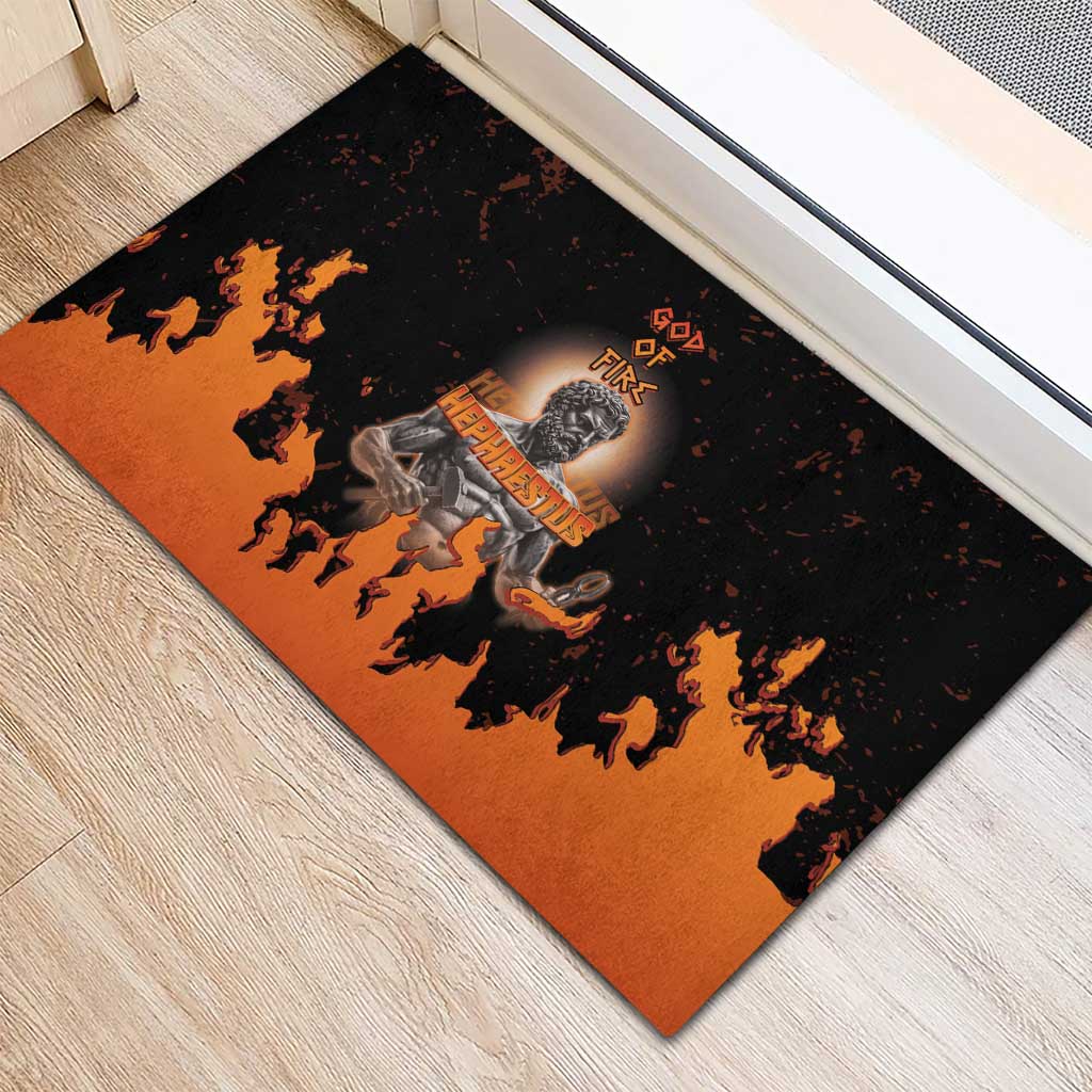 Ancient Greek Hephaestus Rubber Doormat God Of Fire - Wonder Print Shop