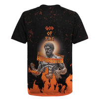 Ancient Greek Hephaestus Rugby Jersey God Of Fire - Wonder Print Shop