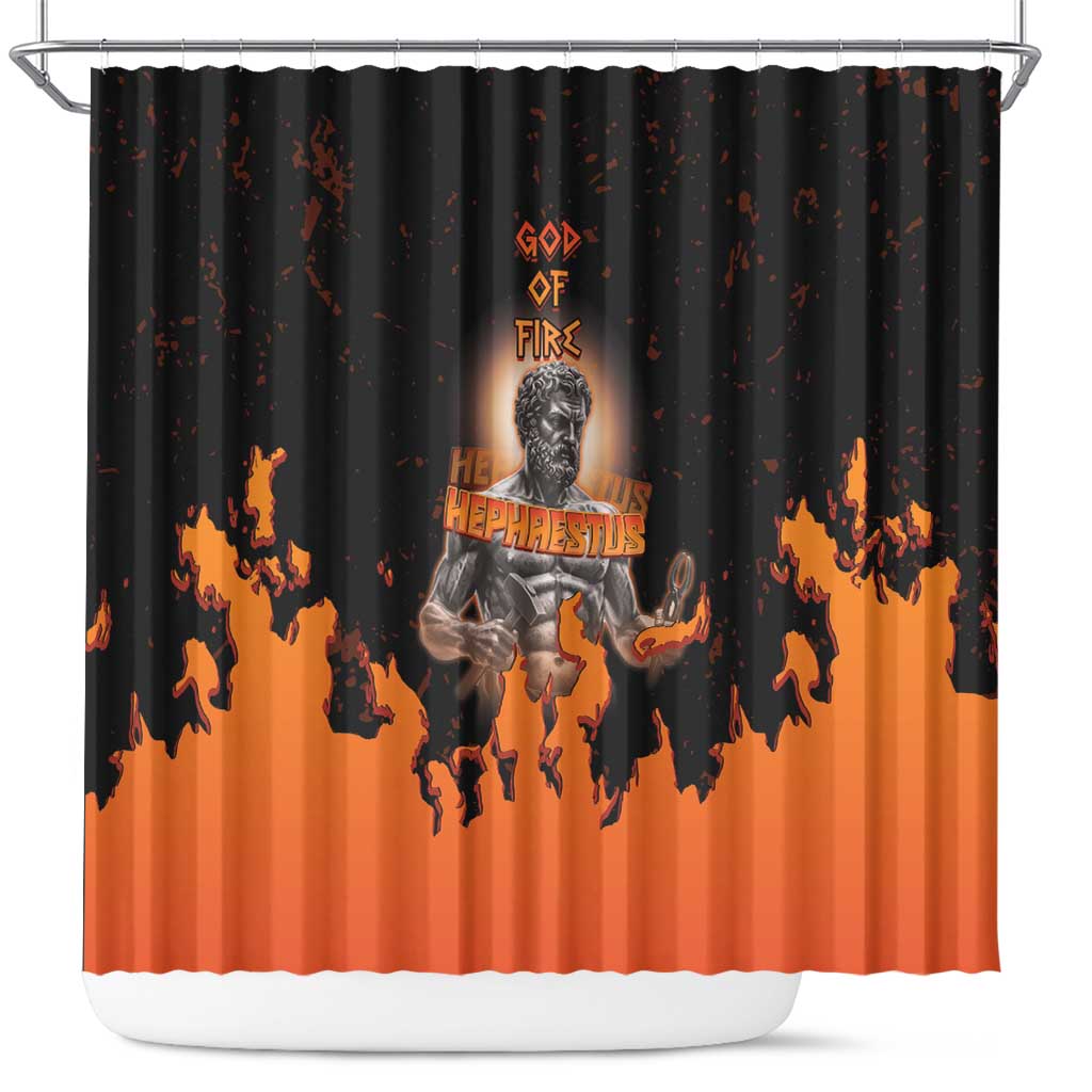 Ancient Greek Hephaestus Shower Curtain God Of Fire - Wonder Print Shop